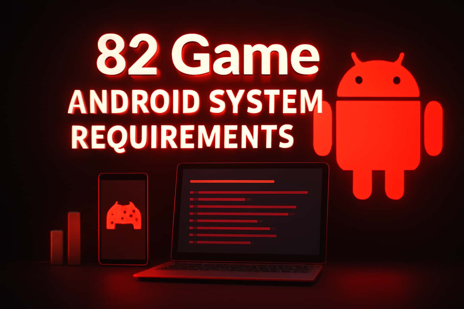 Informational image detailing 82 Game Android System Requirements.