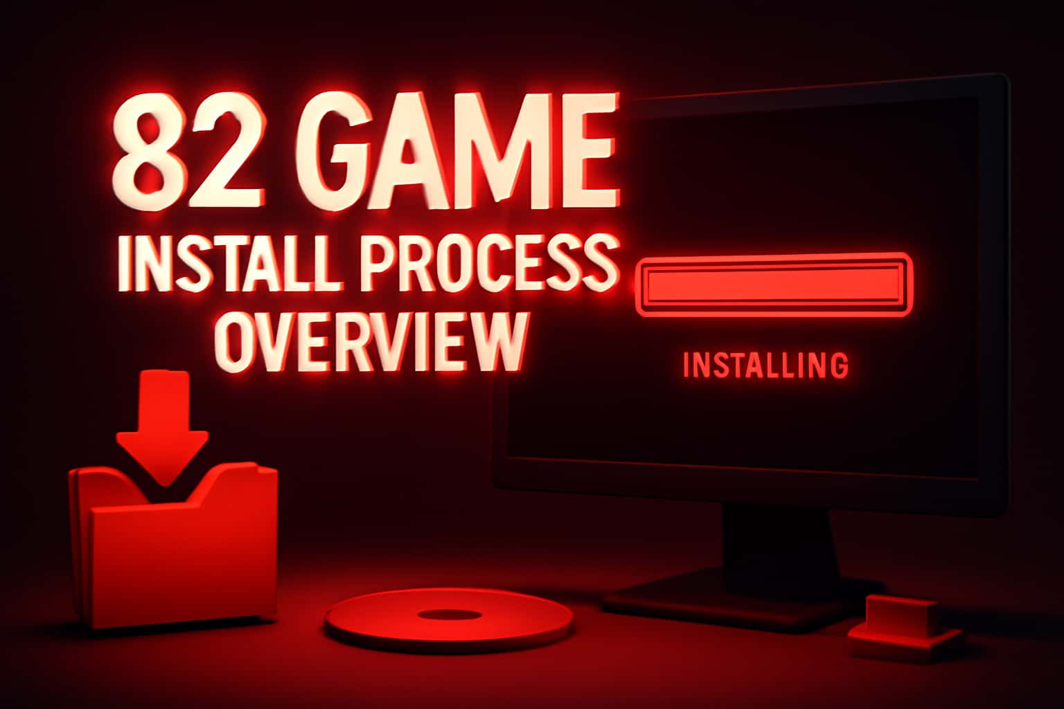 An overview image representing the install process of 82 Game.