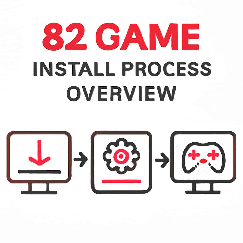 An educational diagram about the 82 Game installation process.