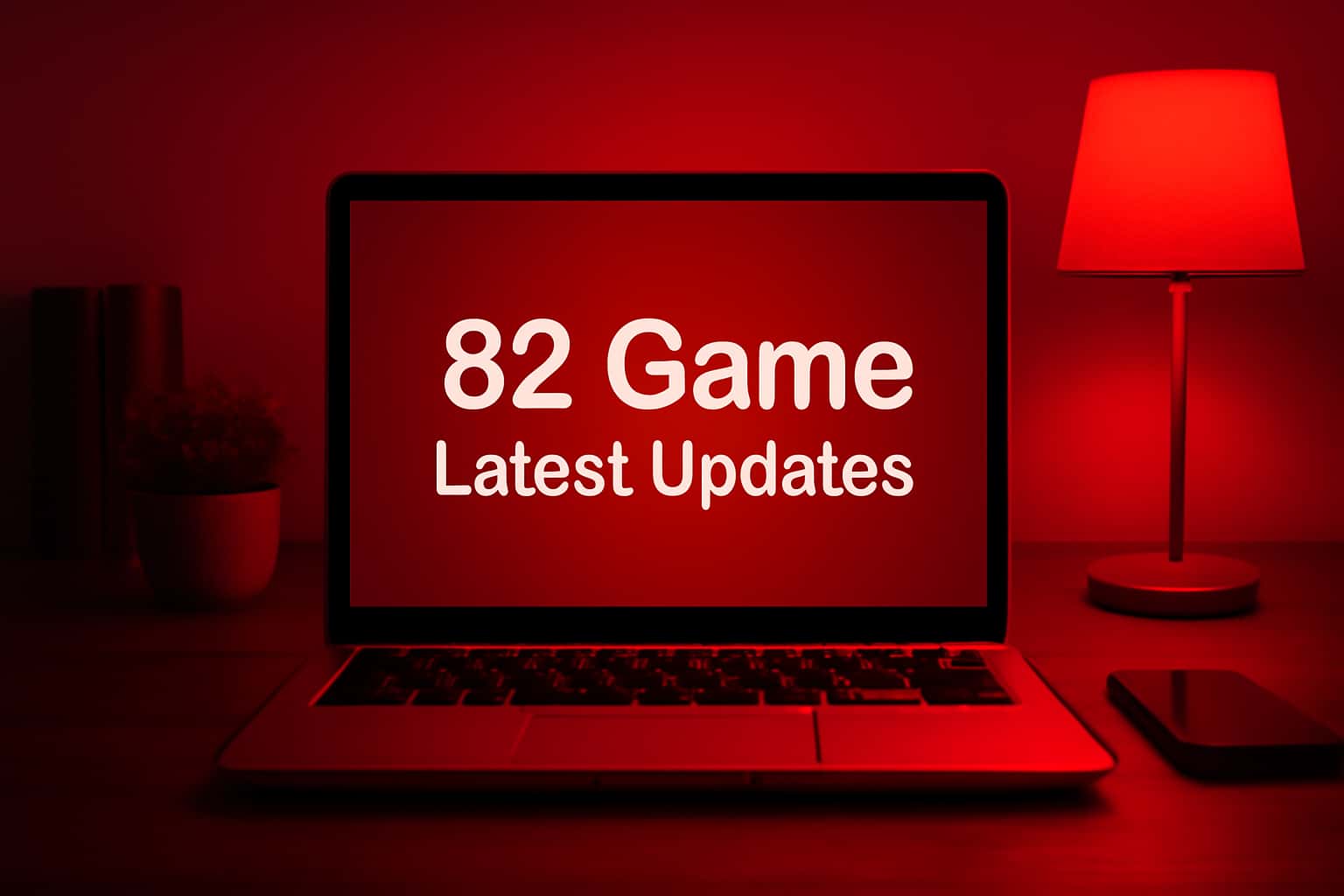 A clean representation of 82 Game updates with red accents.