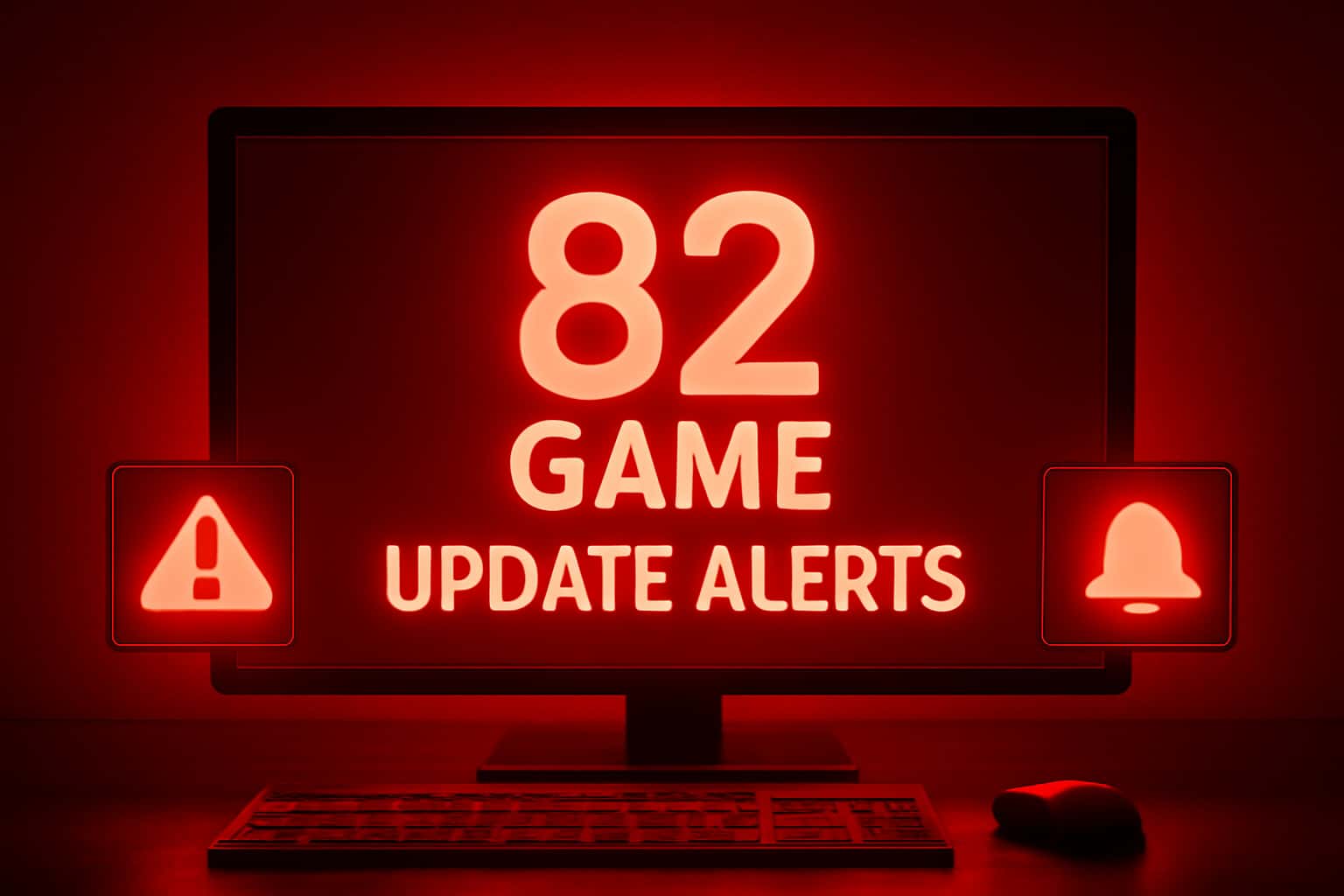 An informative scene about 82 Game Update Alerts.