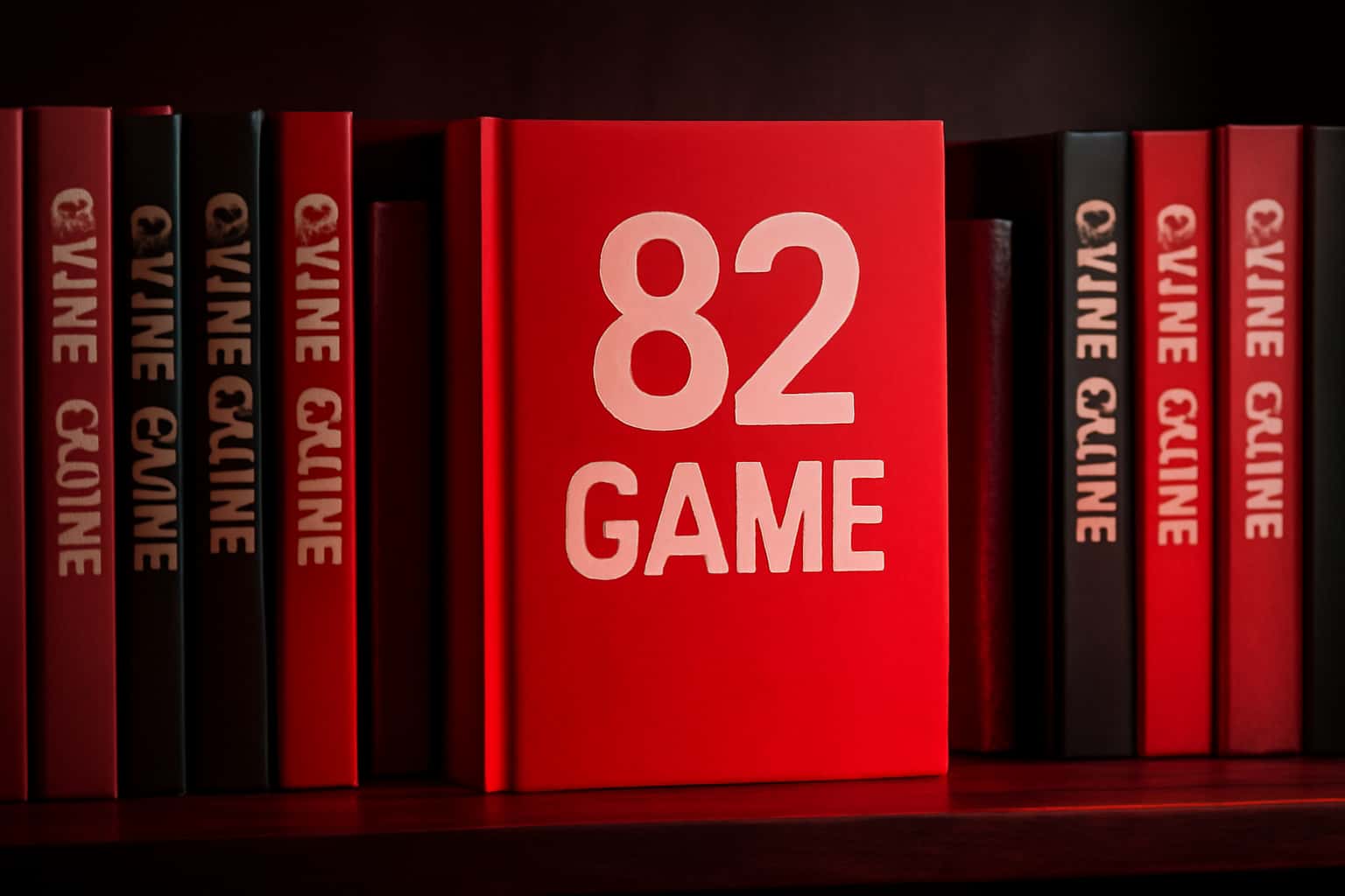 Informational graphic about 82 Game Guides with red accents.
