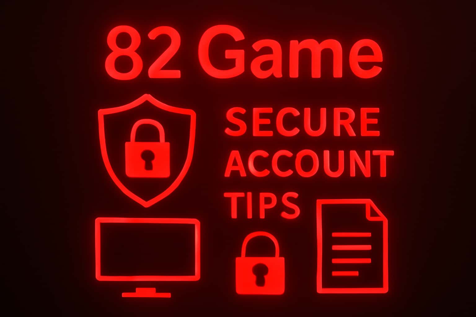 An informational scene about securing 82 Game accounts.