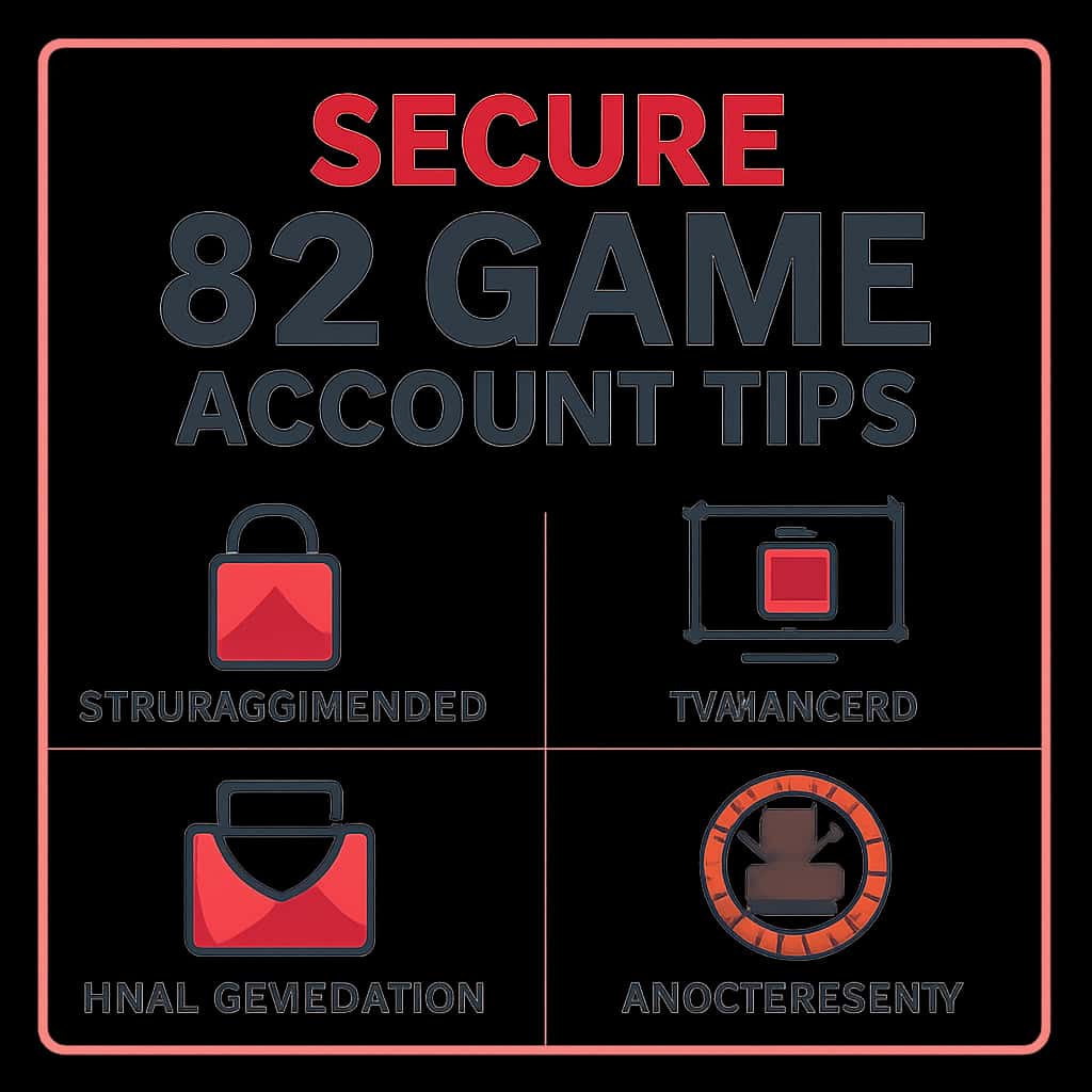 Diagram explaining Secure 82 Game Account Tips.